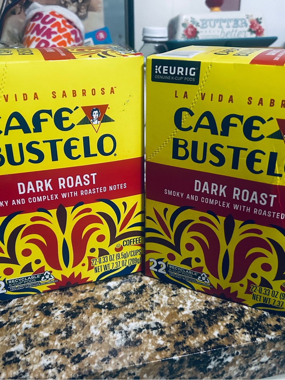 Cafe Bustelo Dark Roast K cups for Kuerig 2 boxes of 22 Unopened